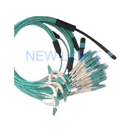 LC 쌍신회로 OM4 (OM3)에 5m MPO 암 커넥터 50/125의 Multifiber 잠바